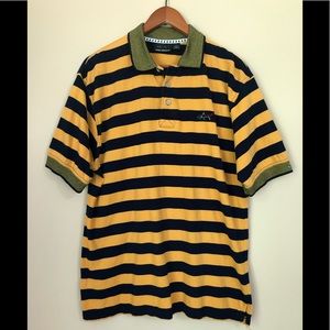 Greg Norman Striped Polo Shirt Sz L